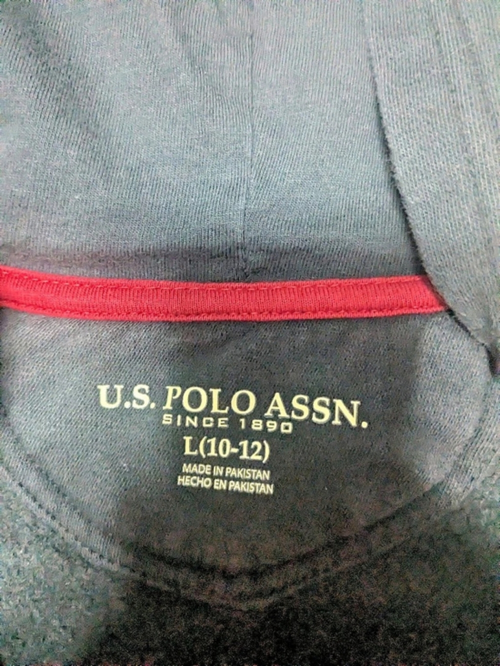 U.S. Polo Assn. Zip Hoodie Black Boys Size Large - Picture 5 of 7